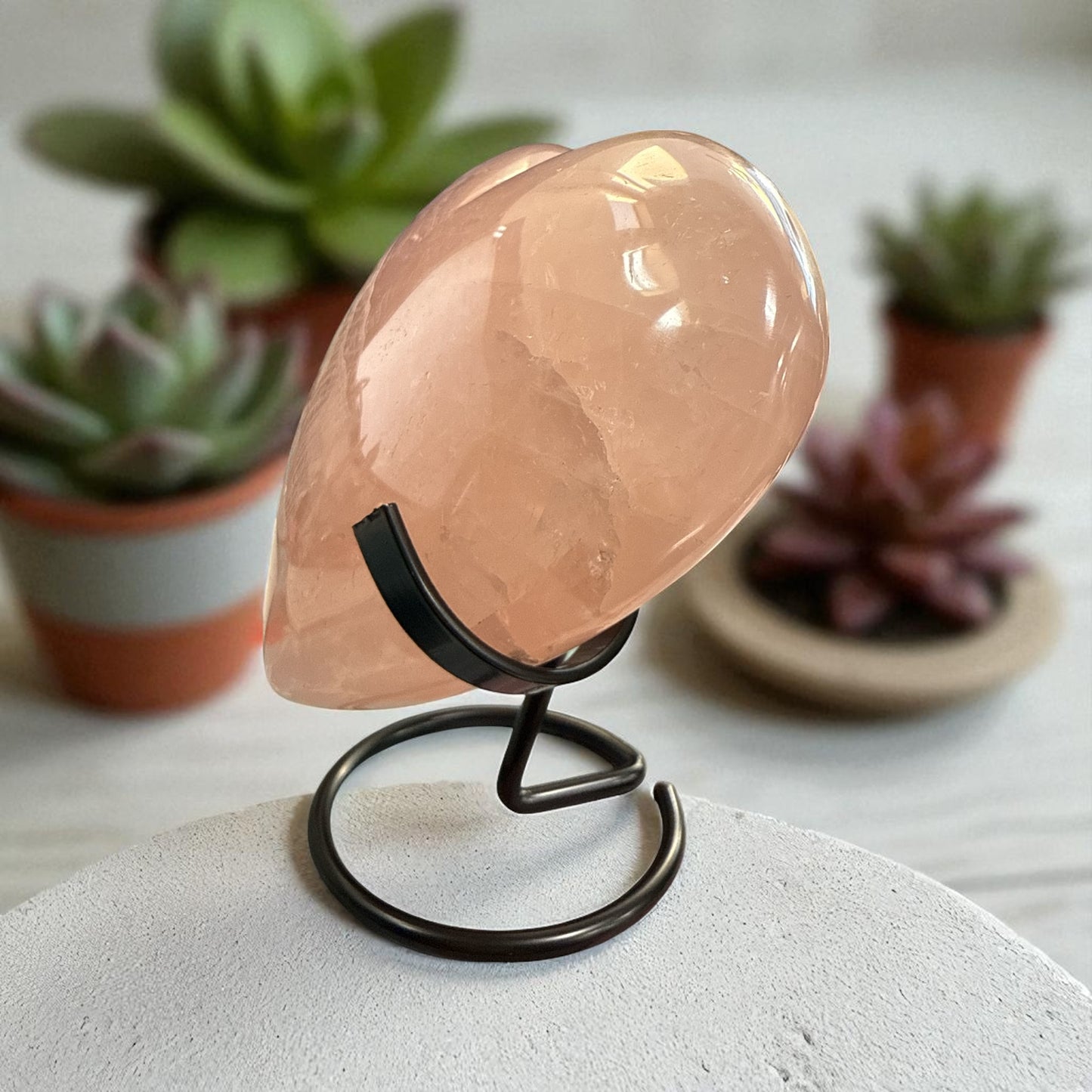 Genuine Heart shaped Rose quartz