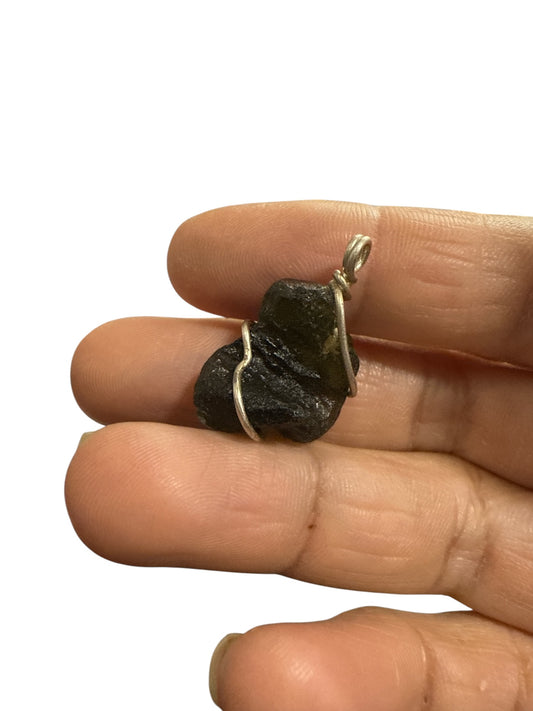 Moldavite (Olive Green) 3.28 Gms Pendant N378
