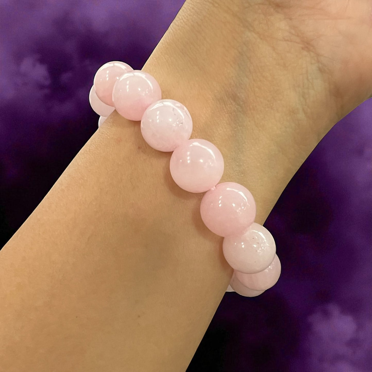 Genuine Rose quartz Bracelet 12mm with Adjustable Strings (Free shipping)