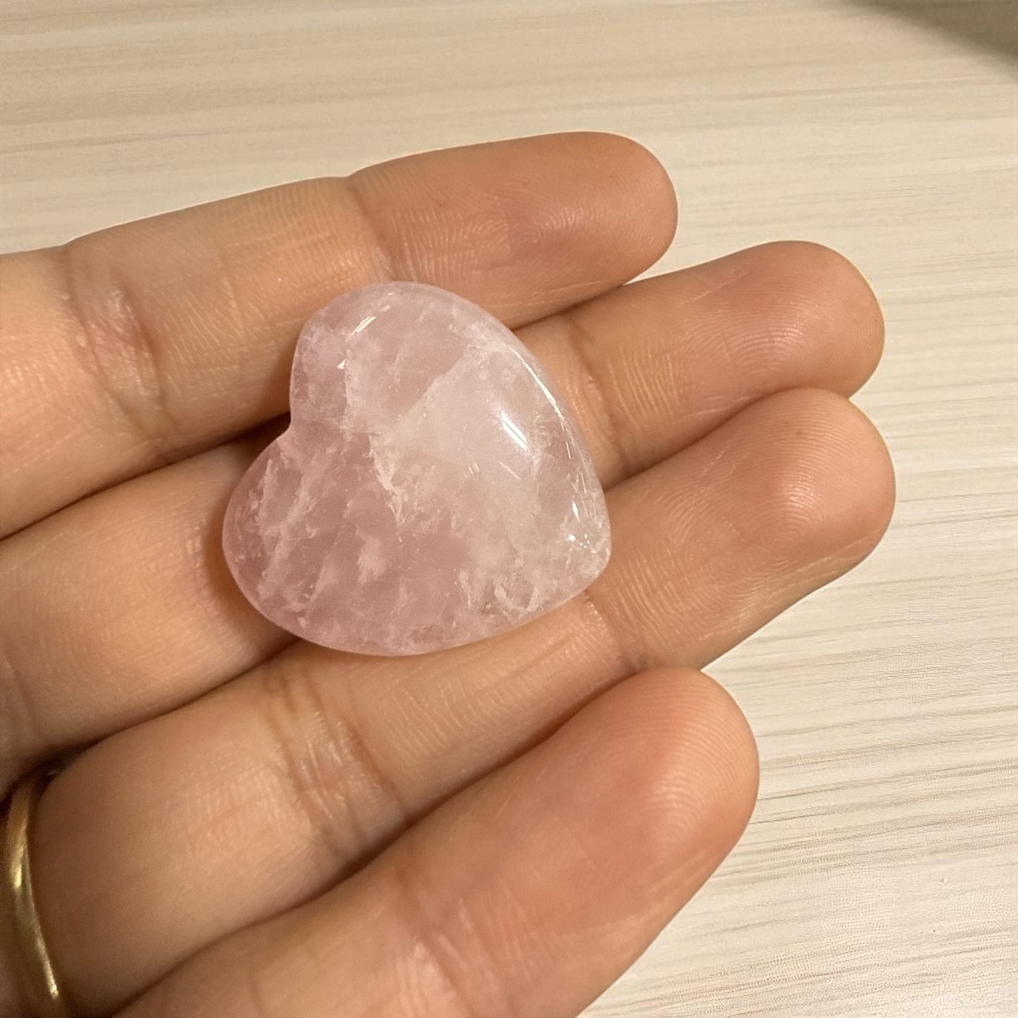 Genuine Rose quartz Small Heart (1 piece) free shipping