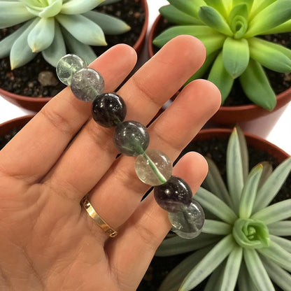 Genuine Green fluorite Bracelet 12mm with Adjustable Strings (Free shipping)