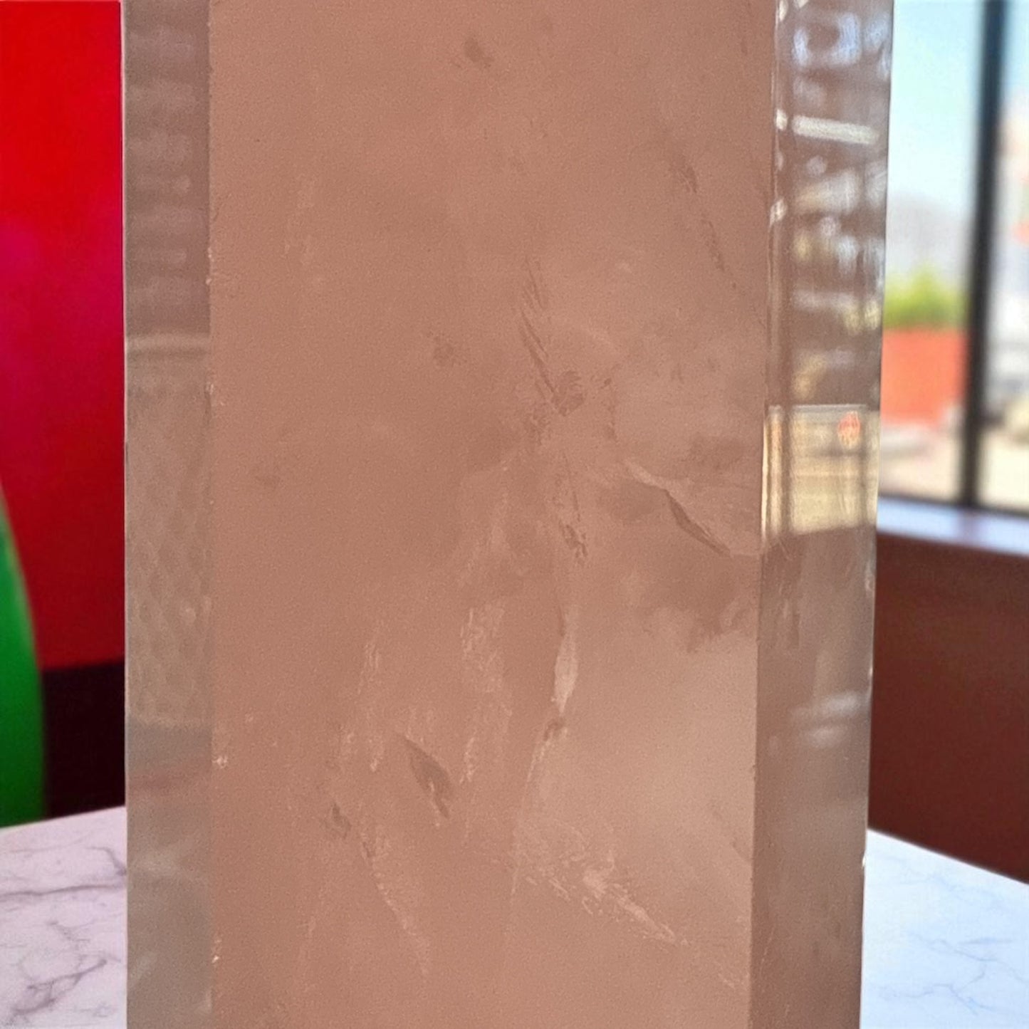 Genuine Rose quartz Tower 182 mm