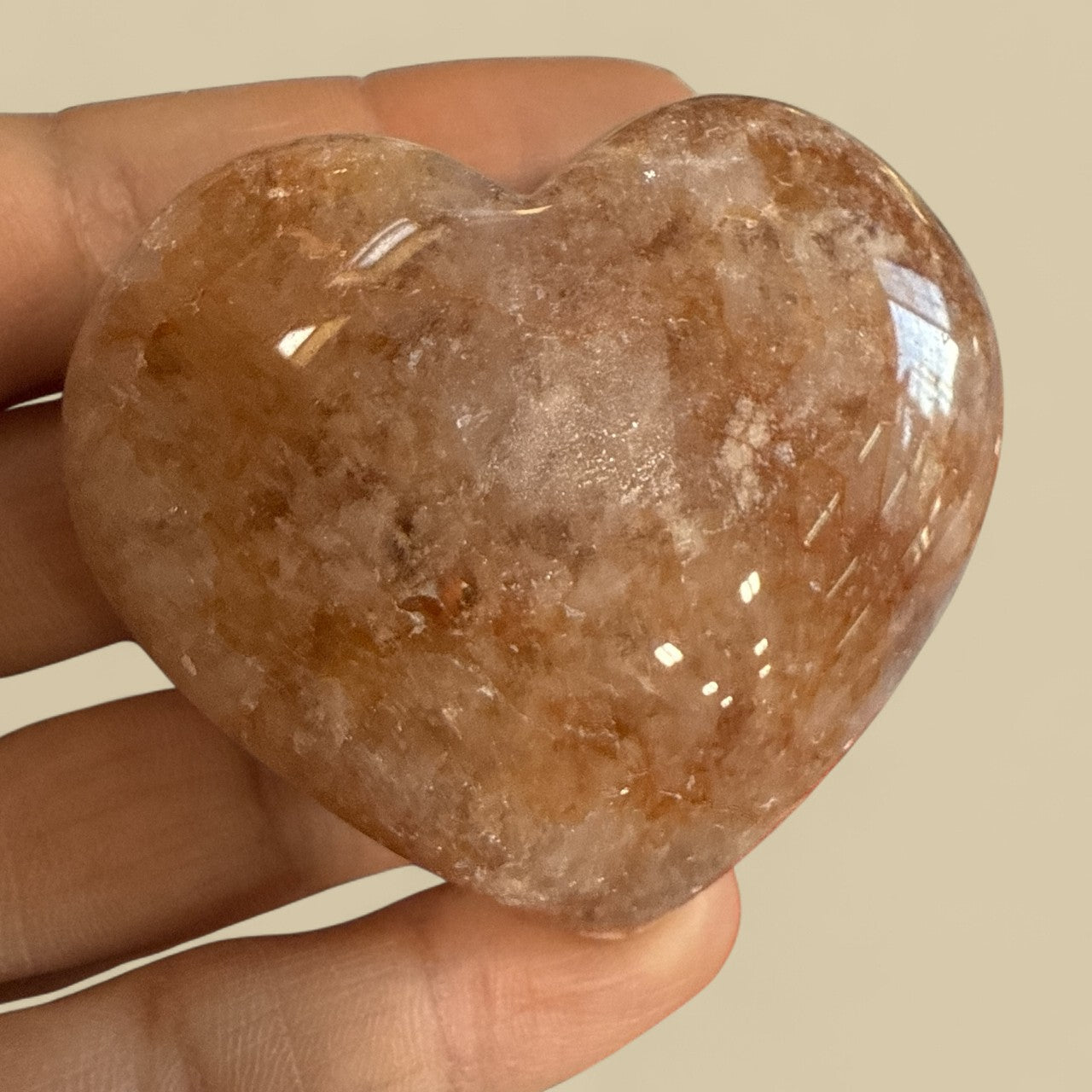Genuine Heart Shaped flower Agate N409