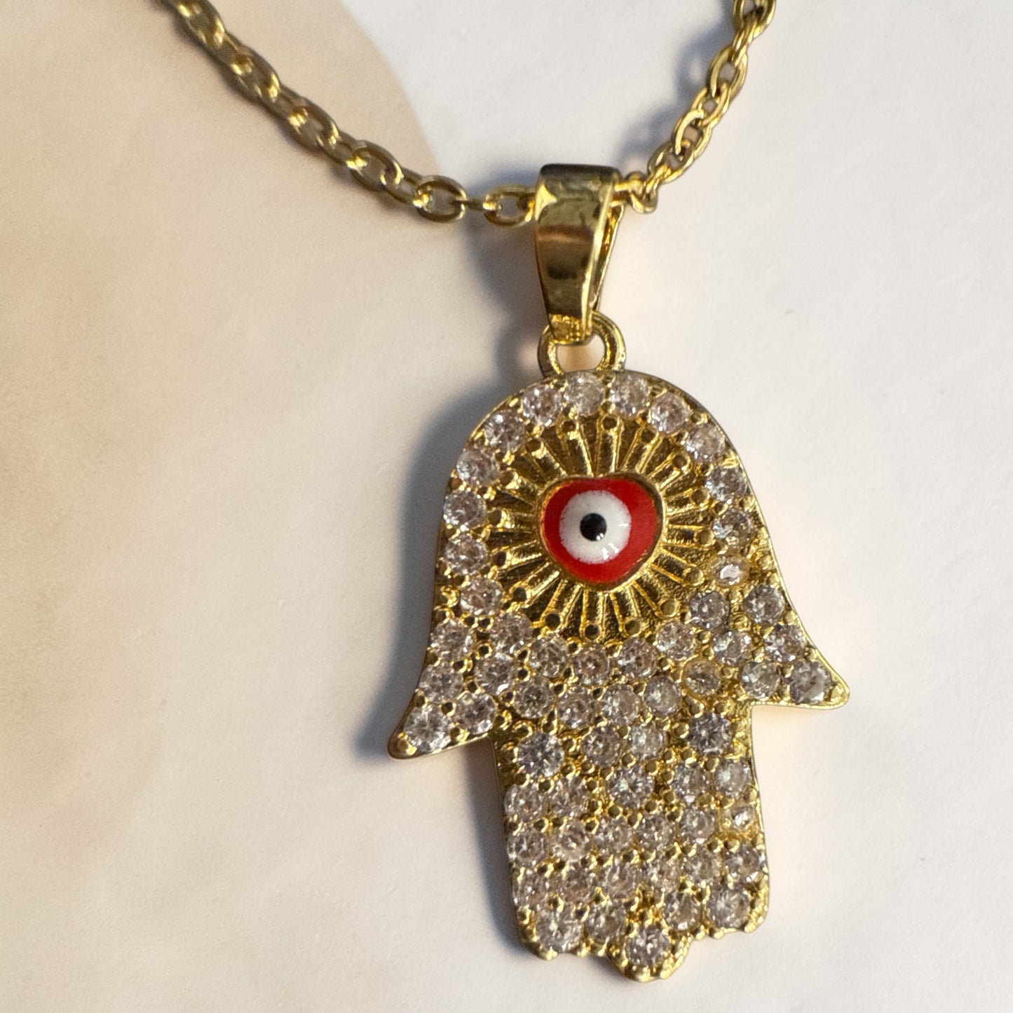 18K Gold plated Stainless Steel Evil Eye Necklace (free shipping)