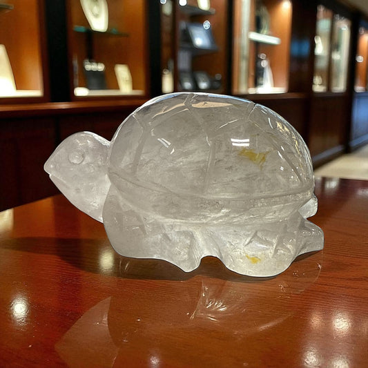 Genuine Clear Quartz turtle for Manifestation and Grounding