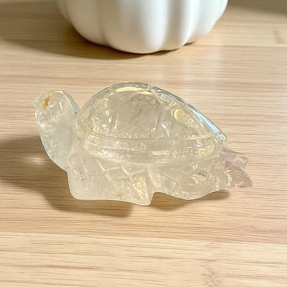 Genuine Clear Quartz turtle for Manifestation and Grounding