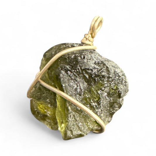 Moldavite (Olive Green) 3.742 Gms Pendant N379