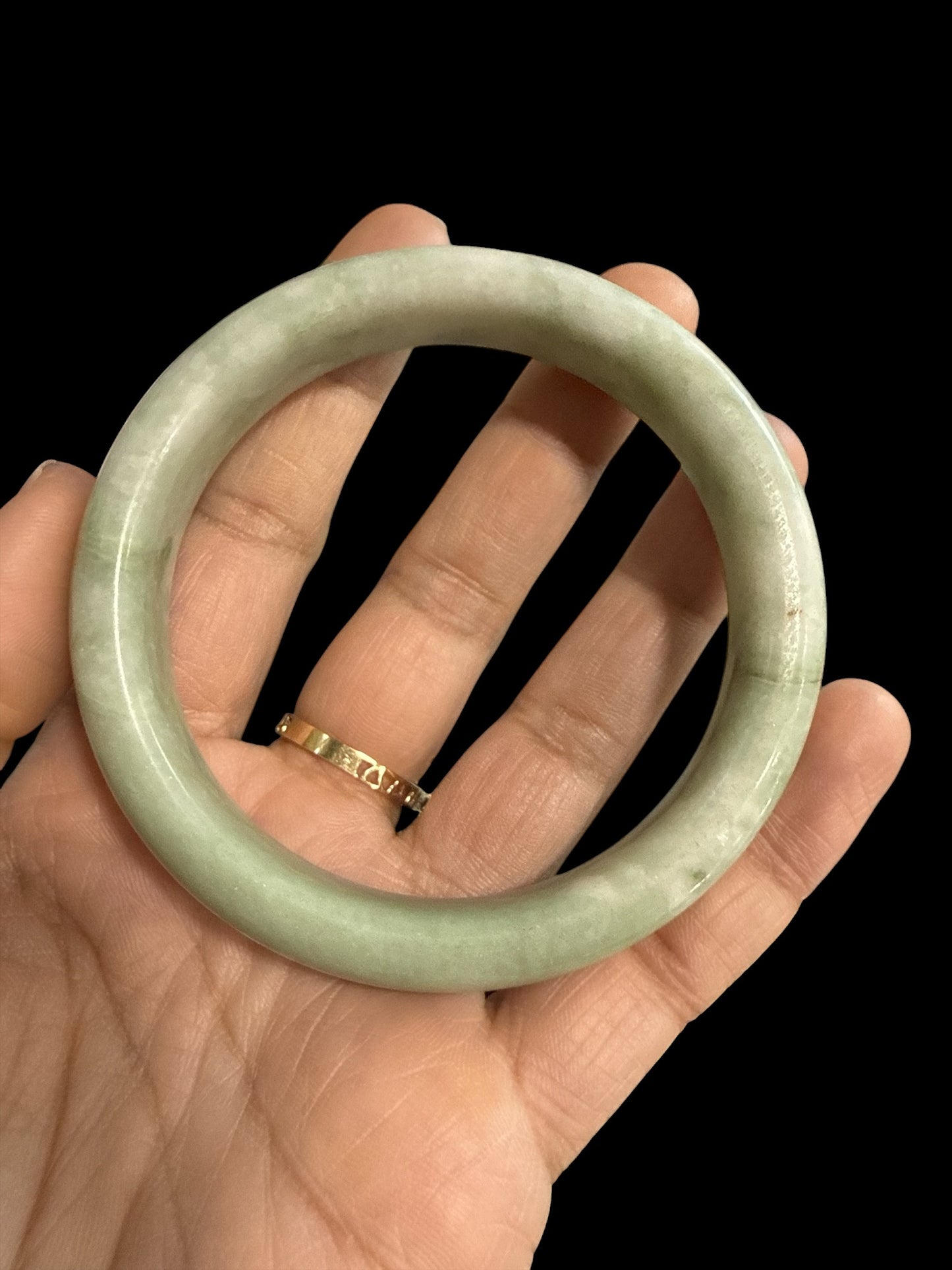 Green Jade Bangles 61 mm N394