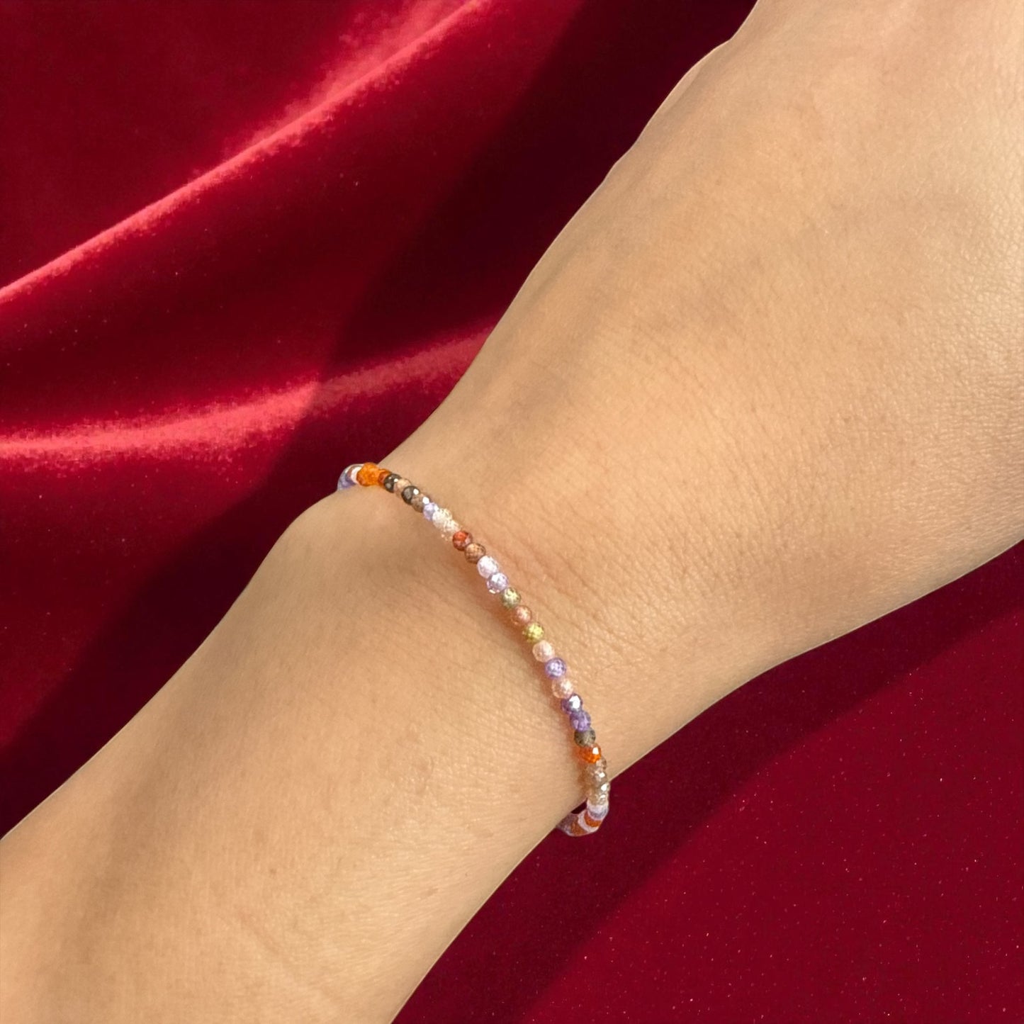 Orange Spinel bracelet adjustable N457