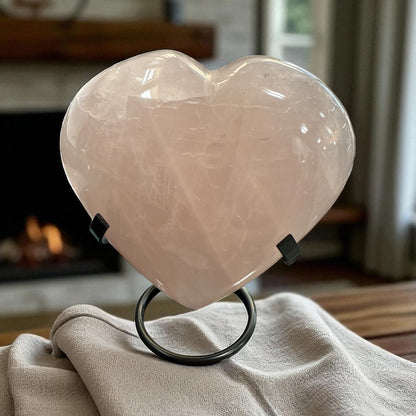 Genuine Heart shaped Rose quartz