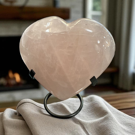 Genuine Heart shaped Rose quartz