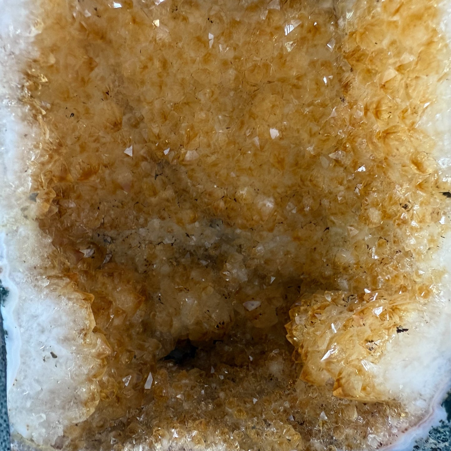 Citrine (heated amethyst) Geode 11 inch