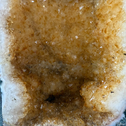 Citrine (heated amethyst) Geode 11 inch