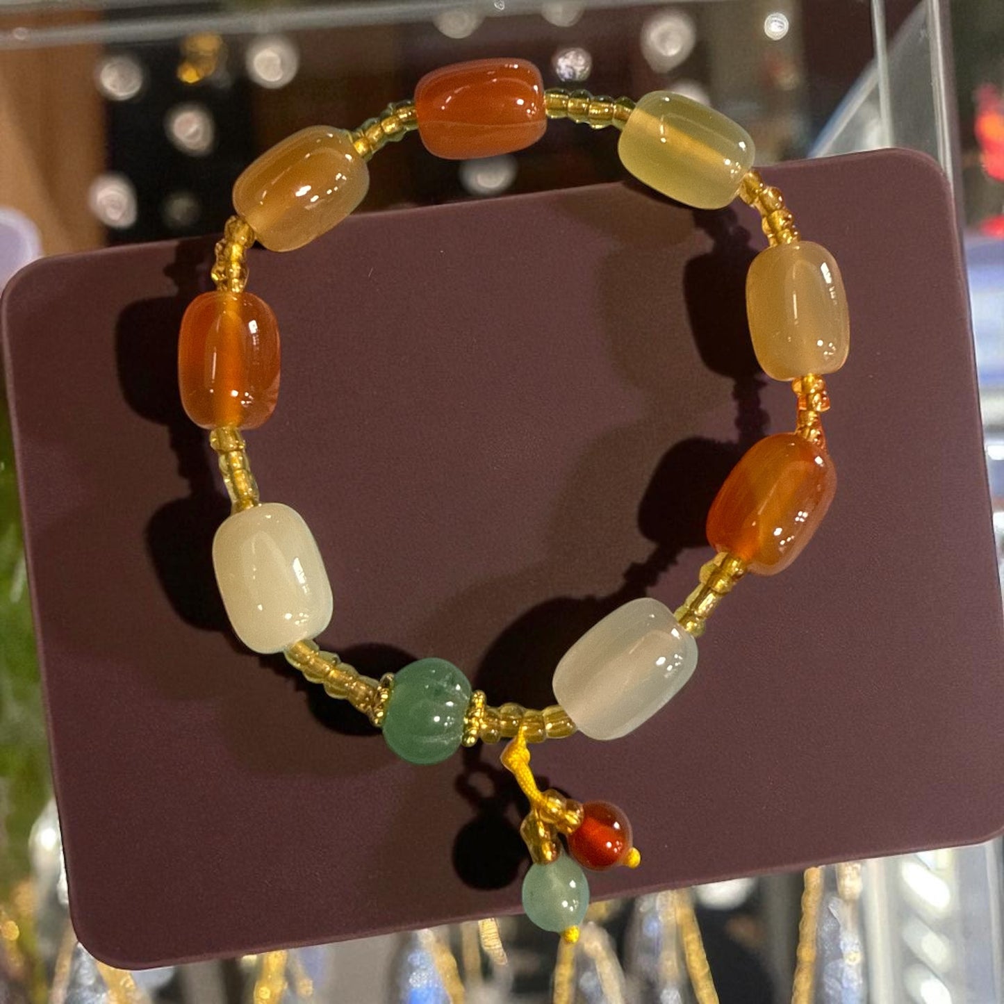 Aventurine and Carnelian Bracelet N441