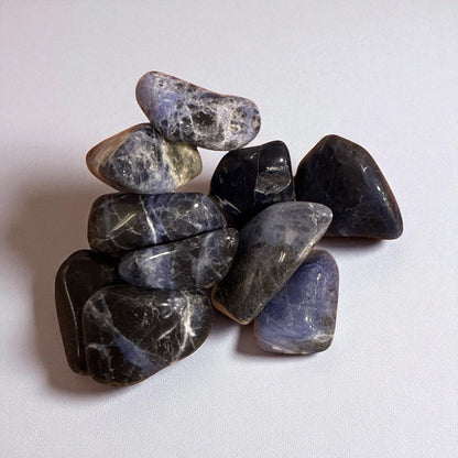 Natural Sodalite tumble stones (free Shipping) 7 Pieces