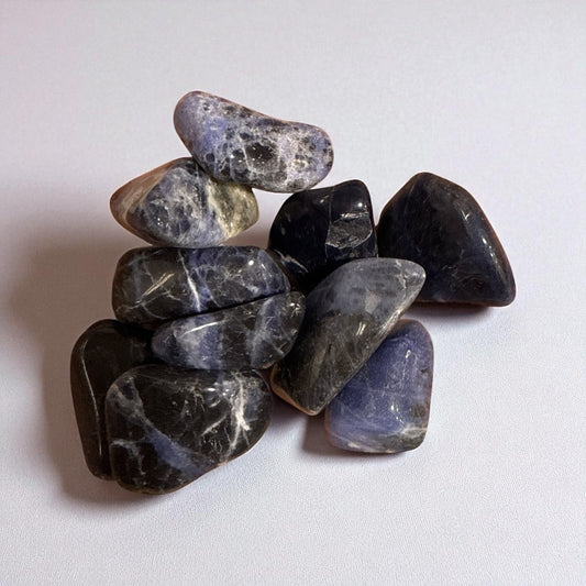 Natural Sodalite tumble stones (free Shipping) 7 Pieces
