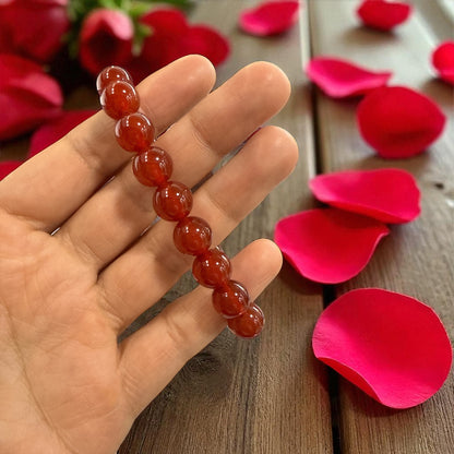 Genuine Carnelian Bracelet 10mm with Adjustable Strings (Free shipping)
