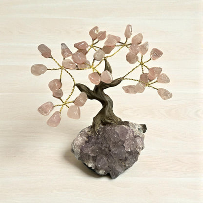 Rose Quartz Tree for Love and relationships (7 Branches) N431