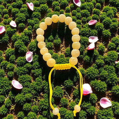 Genuine Honey Calcite Bracelet 10mm with Adjustable Strings (Free shipping)