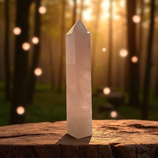 Genuine Rose quartz Tower 182 mm