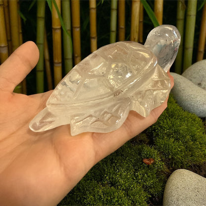 Genuine Clear Quartz turtle for Manifestation and Grounding