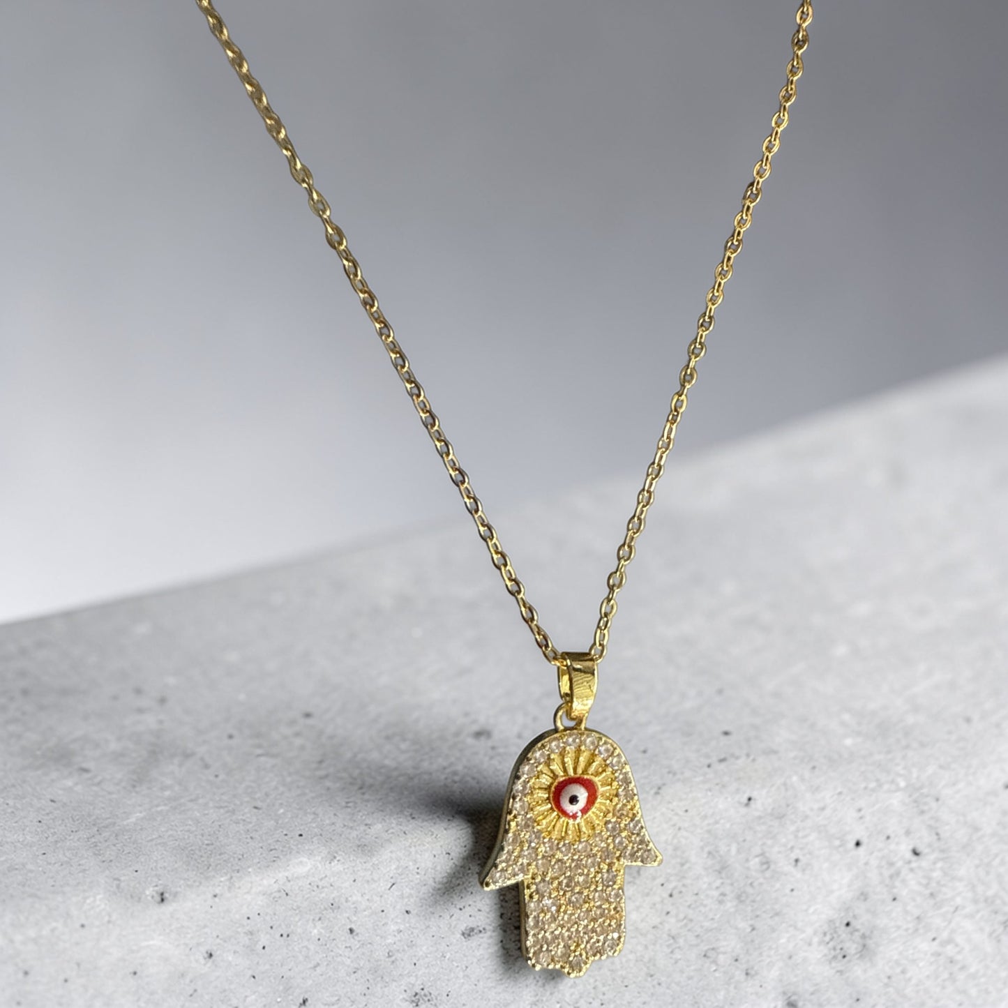 18K Gold plated Stainless Steel Evil Eye Necklace (free shipping)