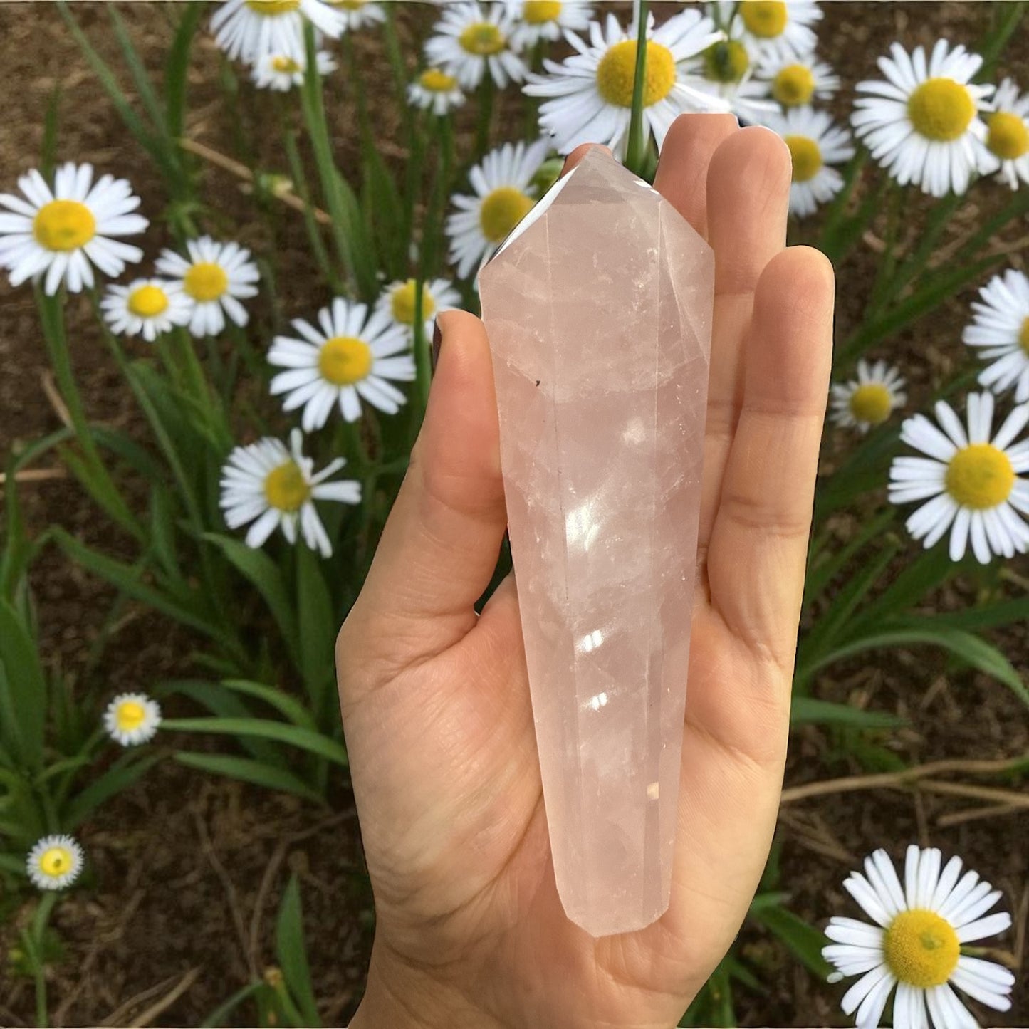 Genuine Rose quartz Tower