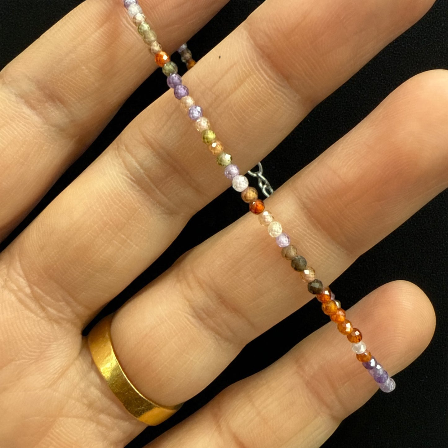 Orange Spinel bracelet adjustable N457