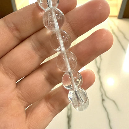 Genuine Clear Quartz Bracelet 12mm with Adjustable Strings (Free shipping)