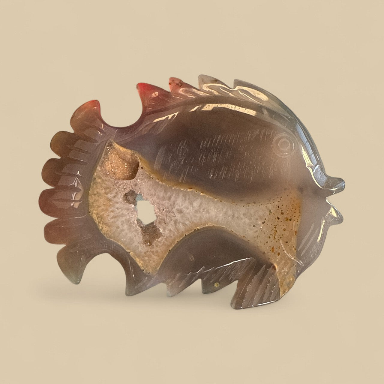 Genuine Agate Carved Fish (Brazil) N420