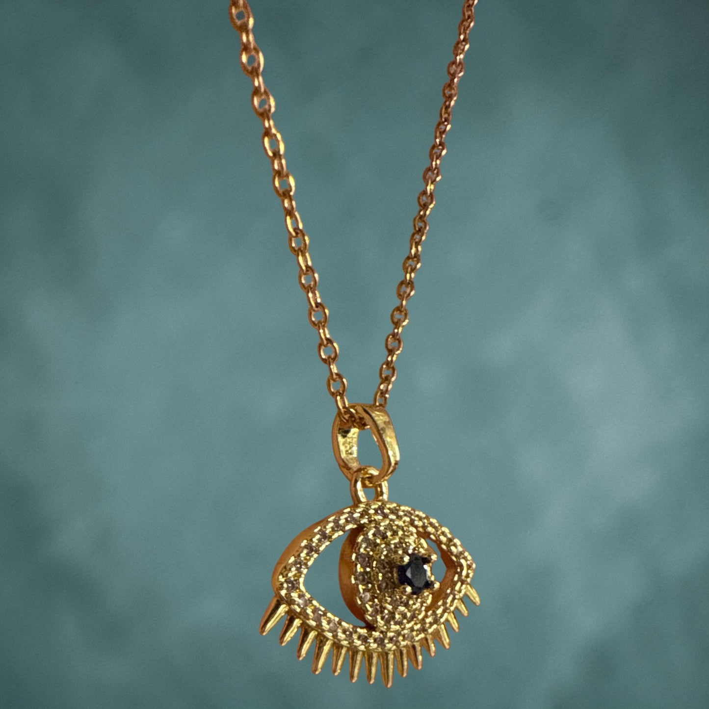 18K Gold plated Stainless Steel Evil Eye Necklace (free shipping) (Copy)
