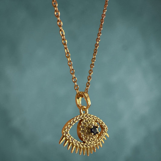 18K Gold plated Stainless Steel Evil Eye Necklace (free shipping) (Copy)