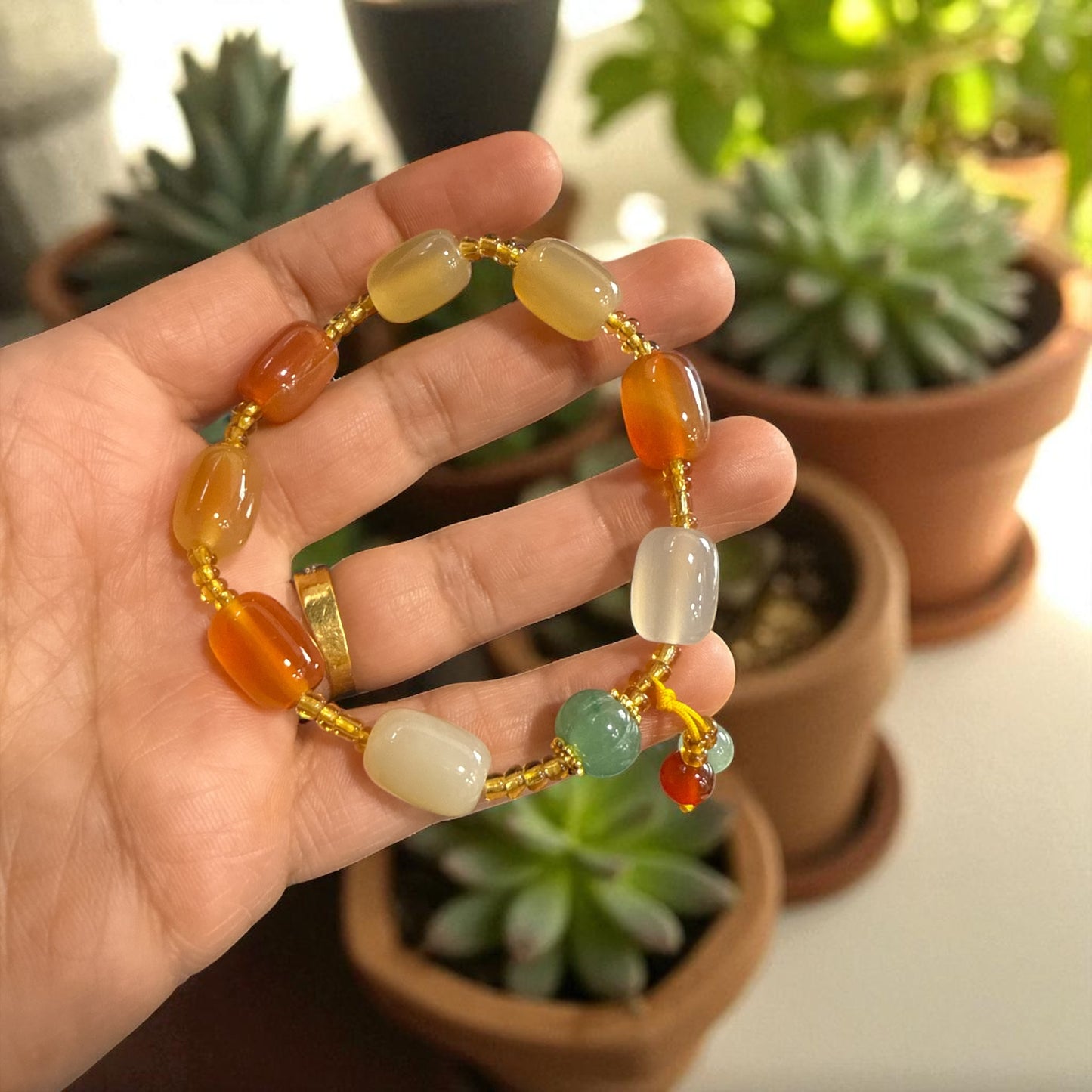 Aventurine and Carnelian Bracelet N441