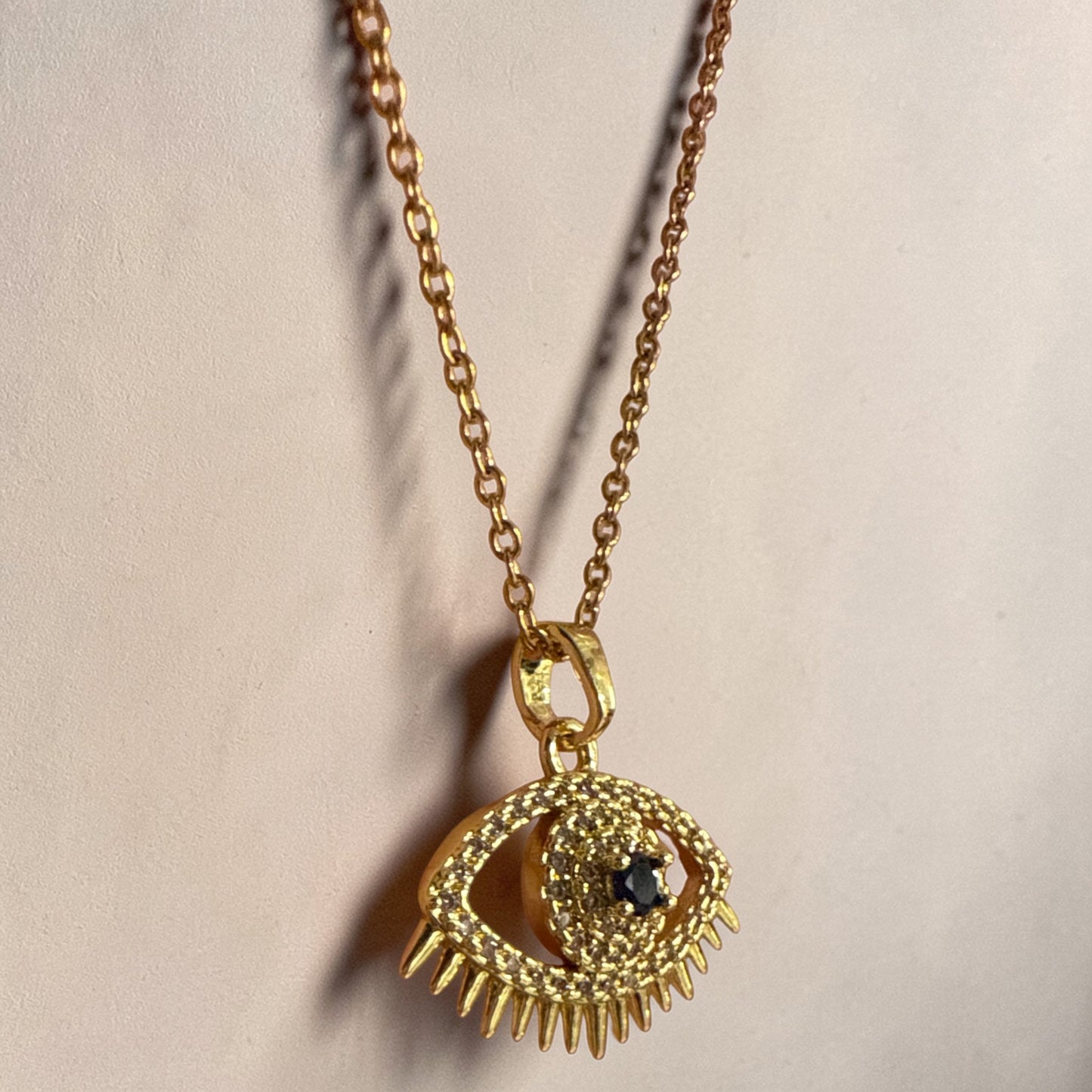 18K Gold plated Stainless Steel Evil Eye Necklace (free shipping) (Copy)