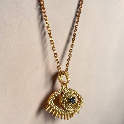 18K Gold plated Stainless Steel Evil Eye Necklace (free shipping) (Copy)
