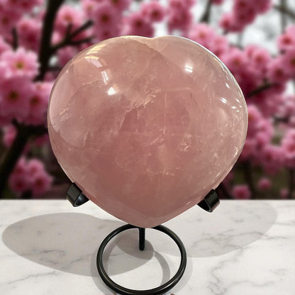 Genuine Heart shaped Rose quartz