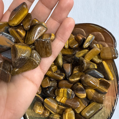 Genuine Tiger eye Tumble Stones  (Free Shipping) 7 Pieces
