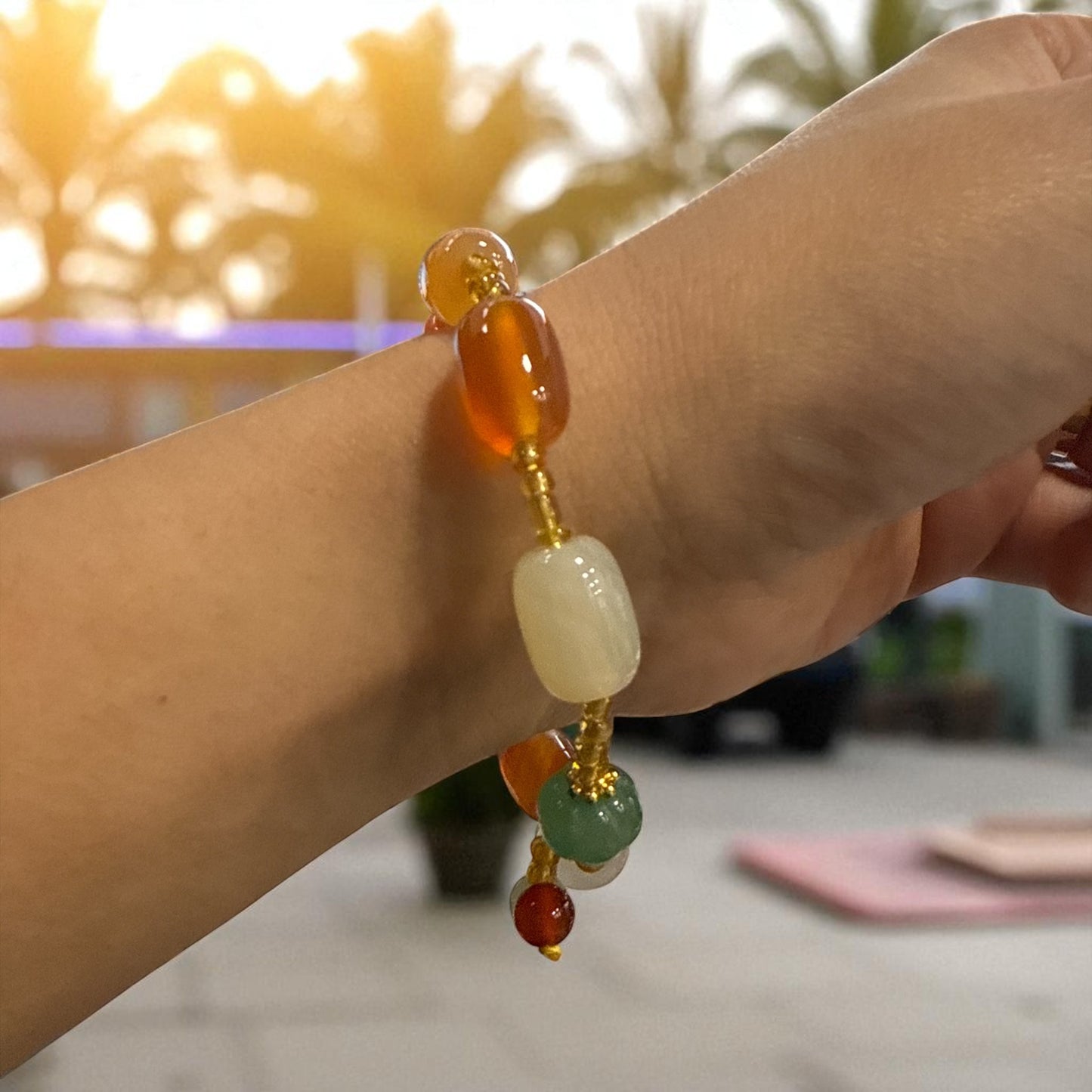 Aventurine and Carnelian Bracelet N441