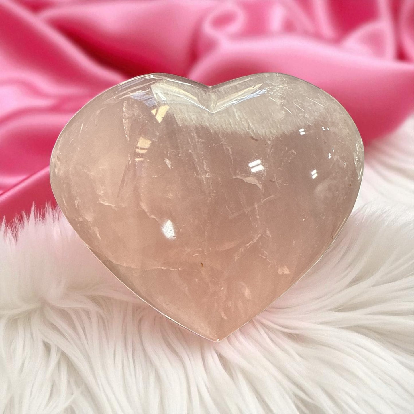 Genuine Heart shaped Rose quartz