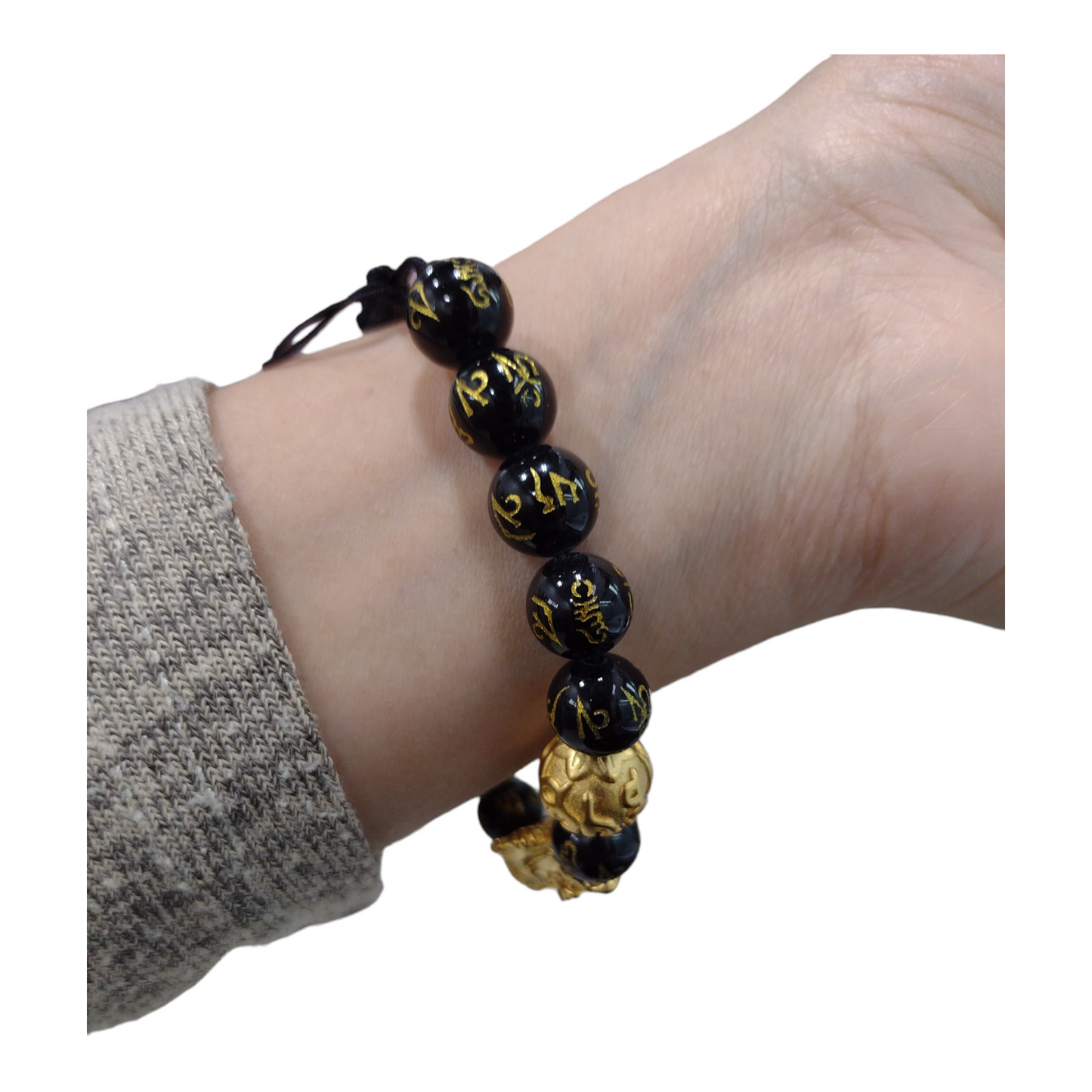 Feng Shui Black Obsidian Bracelet PiXiu Bracelet, Black Obsidian Bracelet Dragon ( Free Shipping )