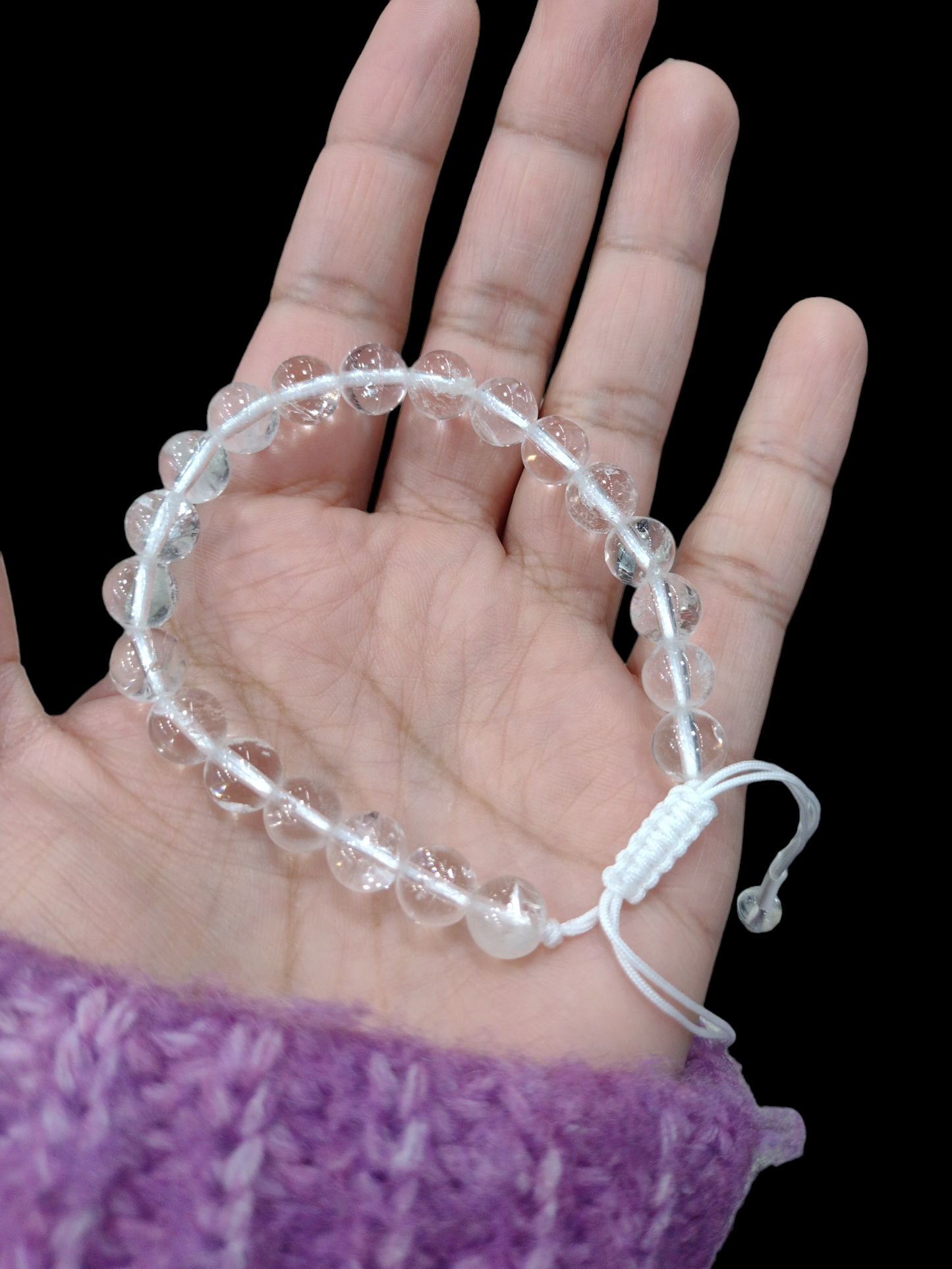 Clear Crystal quartz bracelet (8mm) (Free Shipping)