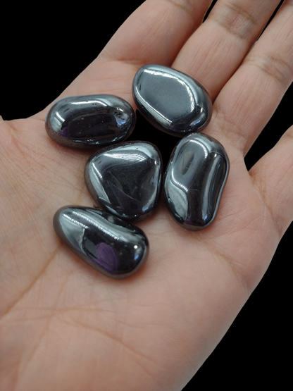Hematite Stone Tumbled 5 pieces ( Free Shipping )