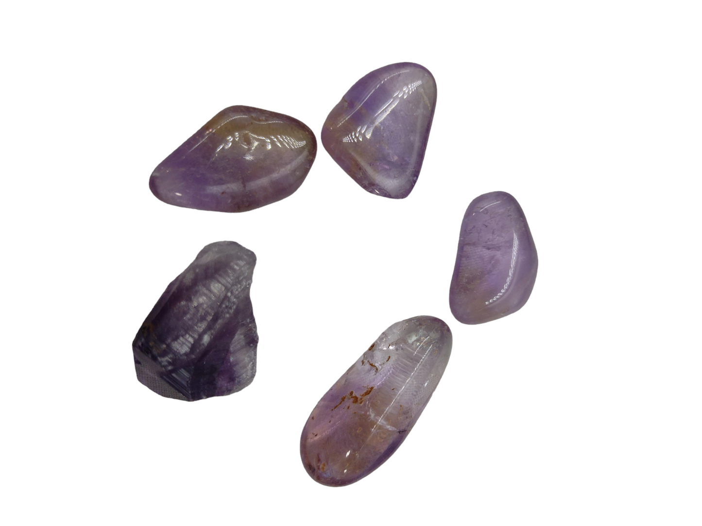 Rough Amethyst Crystal Point 5pcs ( Free Shipping )