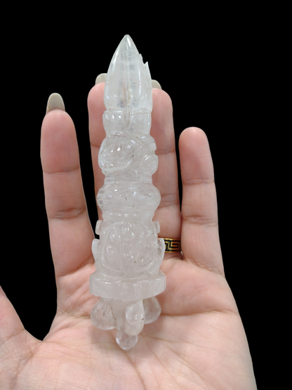 5inch Dorje Crystals (Carved) N23 ( Free Shipping )