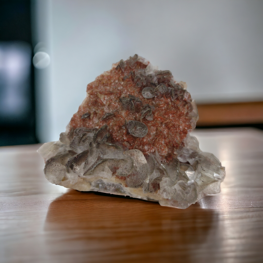 Red and White calcite Specimen N54 ( Free Shipping )
