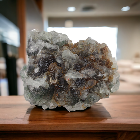 Green Fluorite Specimen with Inclusions  N72 .( Free Shipping )