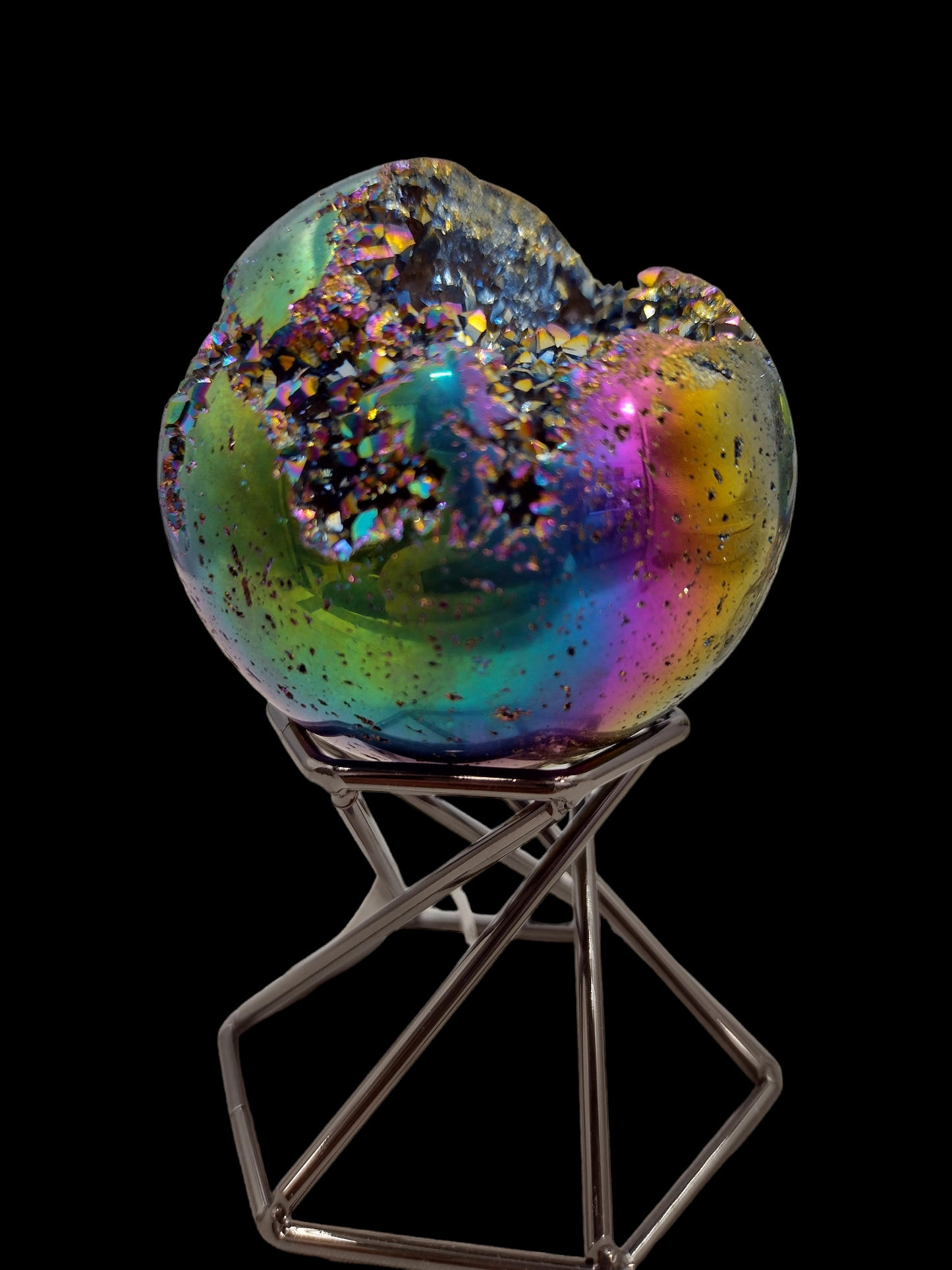 Amethyst Titanium Aura Sphere N137.( Free Shipping )