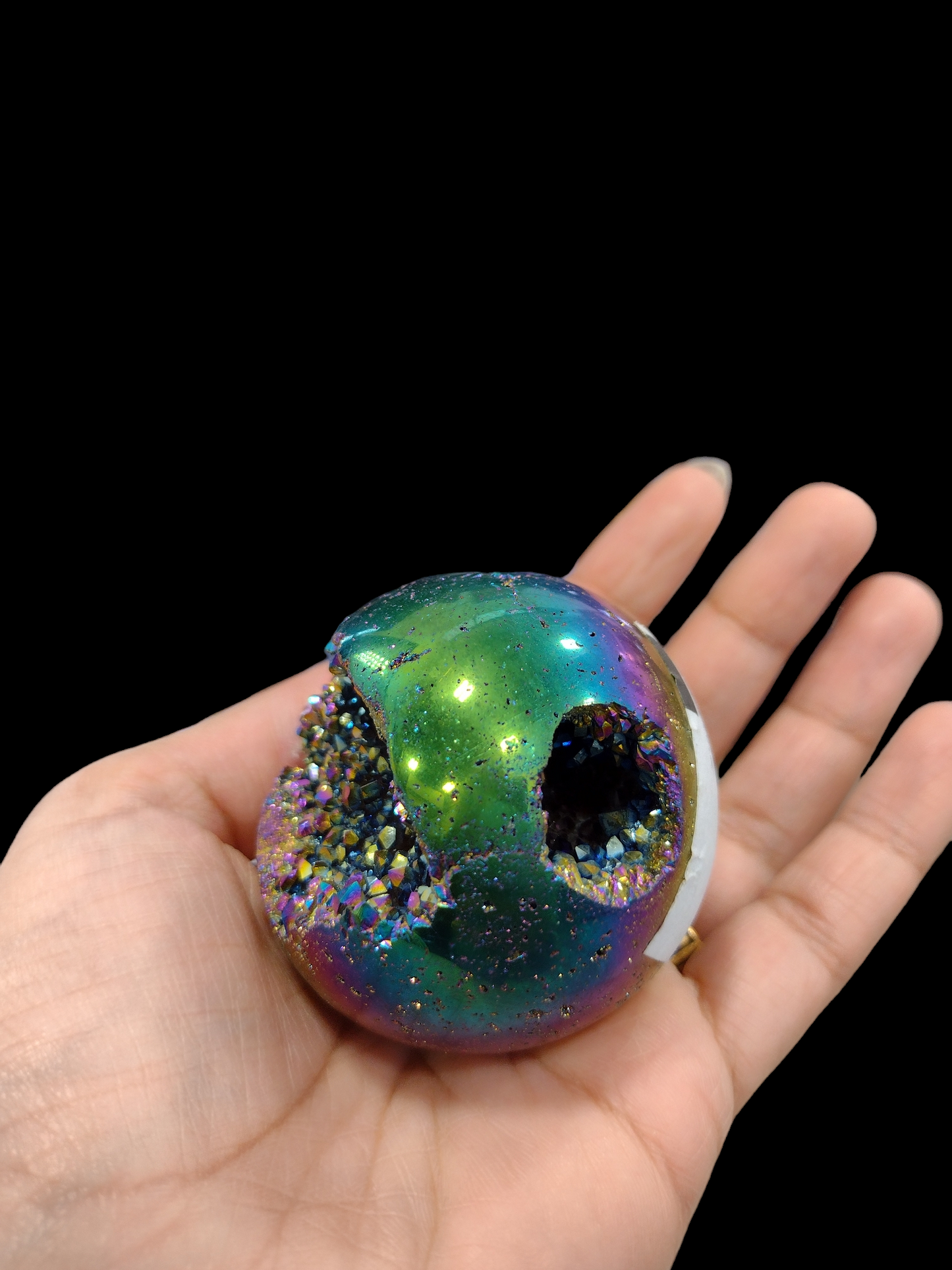 Amethyst Titanium Aura Sphere N137.( Free Shipping )