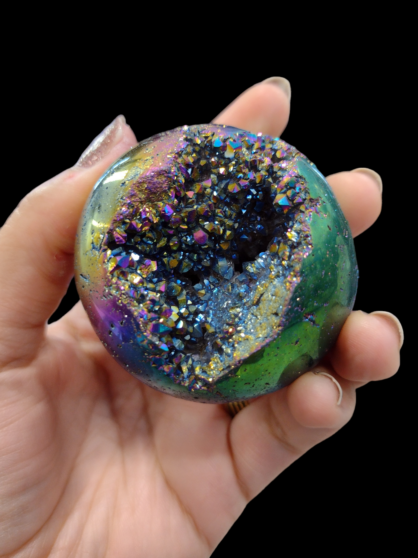 Amethyst Titanium Aura Sphere N137.( Free Shipping )