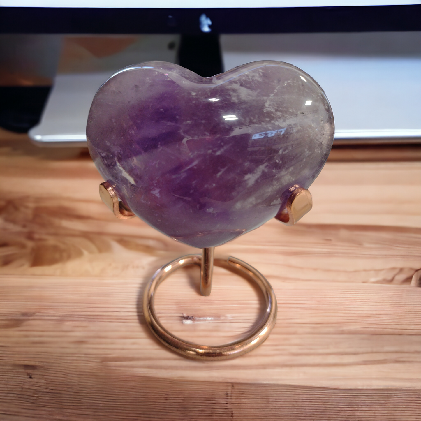 Amethyst Heart Shaped Crystals N148.( Free Shipping )